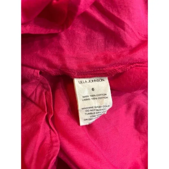 Ulla Johnson Beatriz Dot Jacquard Cotton Dress Size 6 NWT Tie Waist Full Skirt - Picture 9 of 9